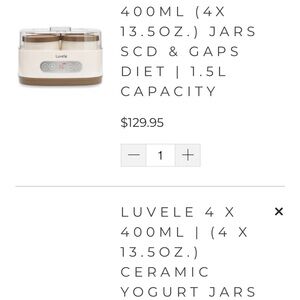 Luvele Yogurt Maker EUC